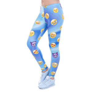 Happy Girl Emoji Fun Leggings - fashiongram.ca