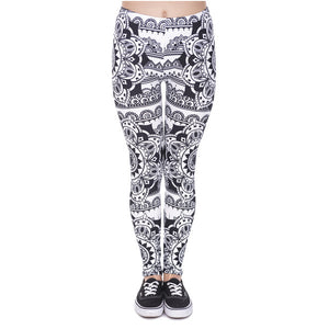 Ms Cutie Mandala Black Leggings - fashiongram.ca