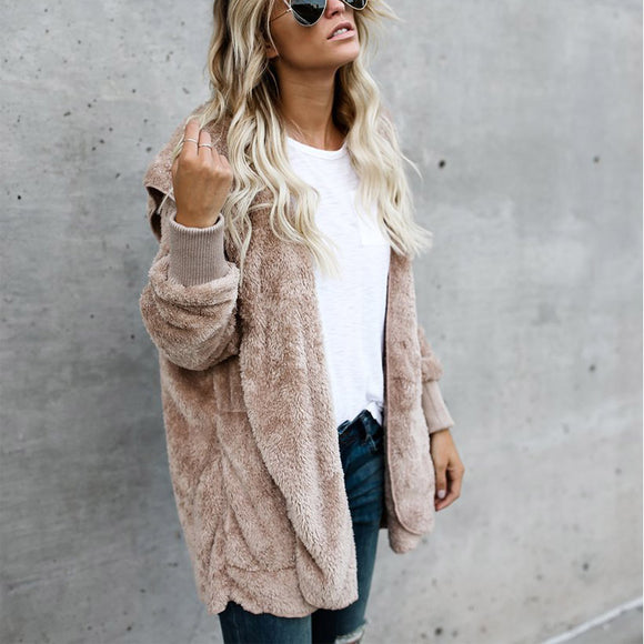Chic Faux Fur Teddy Bear Coat - fashiongram.ca