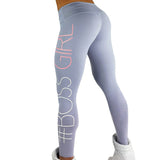 Confident High Waist Boss Girl Leggings - fashiongram.ca